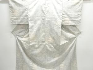 未使用品　花模様織り出し手織り紬着物